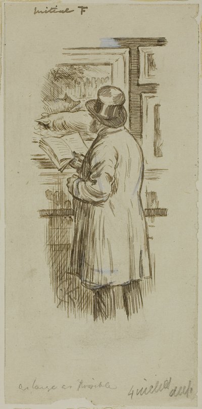 Hombre en exposición de Charles Samuel Keene