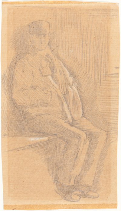 Hombre Sentado de Charles Samuel Keene