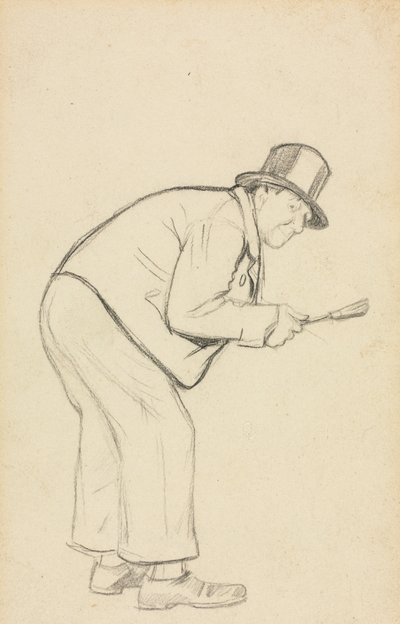 Estudio para "Un misógino" de Charles Samuel Keene