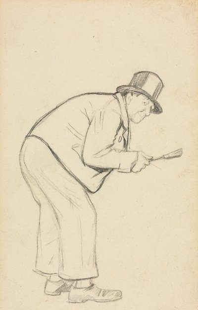 Estudio para Un misógino de Charles Samuel Keene
