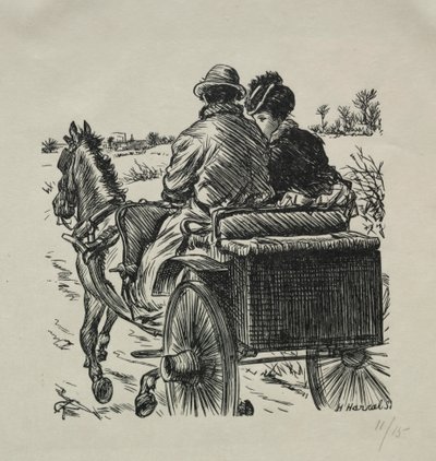 El abrigo con forro de piel, 1869 de Charles Samuel Keene