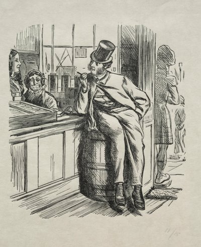Lo que vino de matar a un tío rico una Navidad, 1865 de Charles Samuel Keene