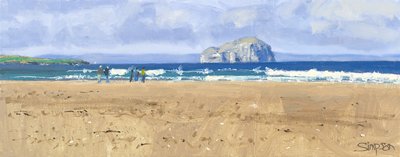 Bass Rock, Belhaven, 2015 (óleo sobre lienzo) de Charles Simpson