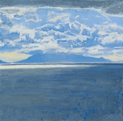Mar oscuro, ron, 2015 (óleo sobre lienzo) de Charles Simpson