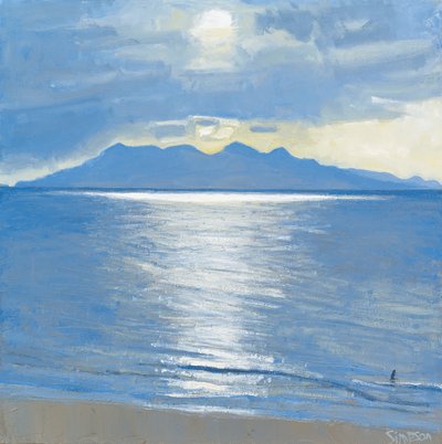 Evening Bather, 2014 (óleo sobre lienzo) de Charles Simpson
