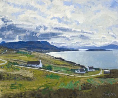 Hacia Ben Mor Coigach, 2011 (óleo sobre lienzo) de Charles Simpson