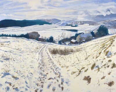 Track down the Hill, 2015 (óleo sobre lienzo) de Charles Simpson