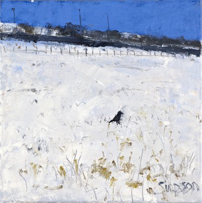 Cuervo de invierno, 2011 (óleo sobre lienzo) de Charles Simpson