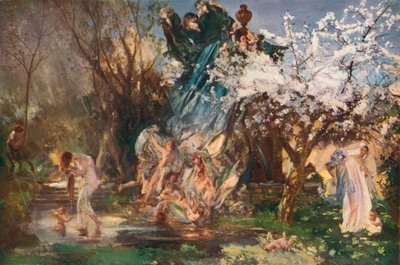 La ducha, siglo XX de Charles Sims
