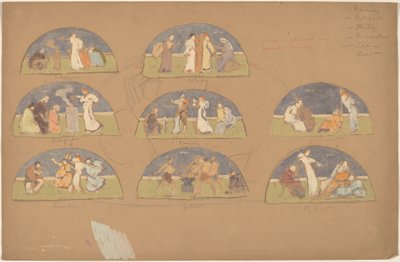Estudios para Lunetas de Charles Sprague Pearce