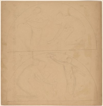 Estudio para un diseño de borde [verso] de Charles Sprague Pearce