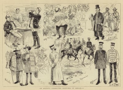 Bocetos de carácter de un artista en Berlín, I de Charles Stanley Reinhart