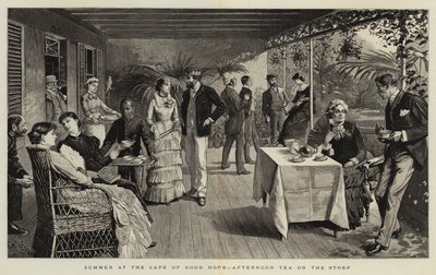 Verano en el Cabo de Buena Esperanza, té de la tarde en el Stoep de Charles Stanley Reinhart