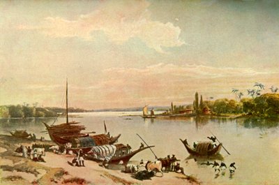 Barrackpur - En el Ganges cerca de Calcuta, 1840s de Charles Stewart Hardinge