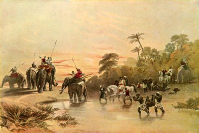 Regreso de la Caza de Jabalíes en India, 1840s, 1901 de Charles Stewart Hardinge