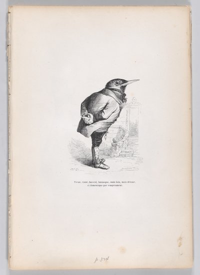 Viejo, roto, demacrado, caprichoso, pero bueno, pero dedicado, y doméstico por temperamento, ca. 1837-47 de Charles Tamisier