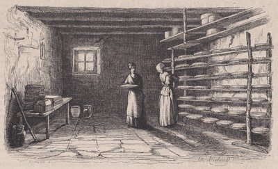 Una quesería, de Magasin Pittoresque de Charles Tamisier