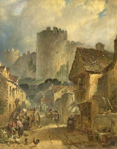 Castillo de Conway, Gales del Norte, 1861 de Charles Tattershall I Dodd