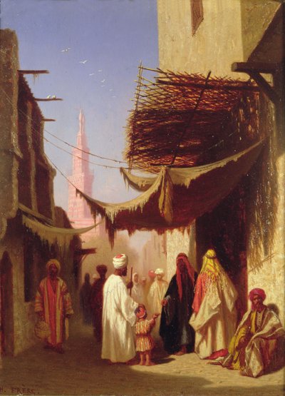 Escena callejera, El Cairo de Charles Theodore  Frere