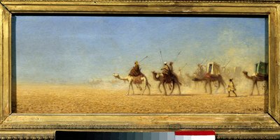 Caravana cruzando el desierto de Charles Theodore  Frere