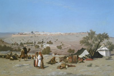 Jerusalén desde el Monte de los Olivos, antes de 1880 de Charles Theodore Frere