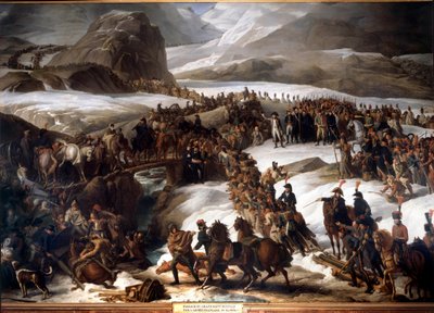 Paso del Gran San Bernardo por el ejército francés el 20 de mayo de Charles Thevenin