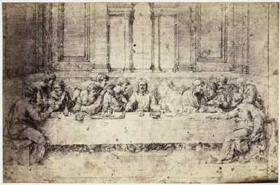 Reproducción fotográfica de un dibujo de Rafael, La Última Cena de Charles Thurston Thompson