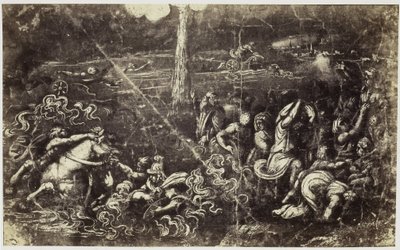 Reproducción fotográfica de un dibujo de Rafael, un ejército que se ahoga después de que Israel cruzara el Mar Rojo de Charles Thurston Thompson