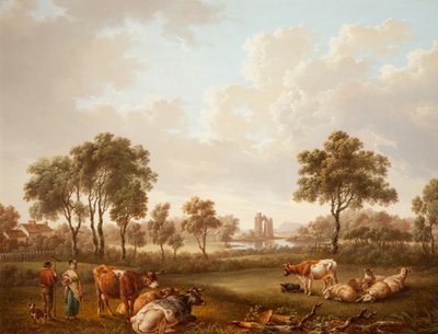 Paisaje con figuras, 1812 de Charles Towne