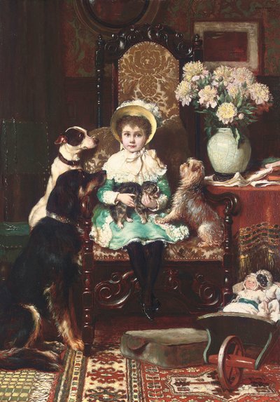 Doddy y sus mascotas, 1883 de Charles Trevor Garland