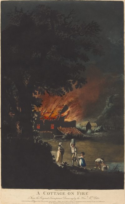 Una cabaña en llamas de Charles Turner