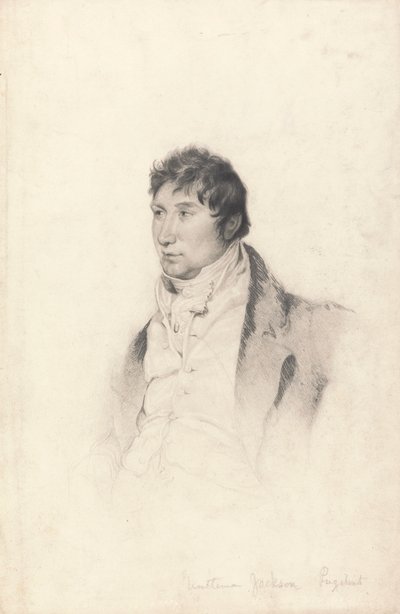 Estudio de retrato para el grabado de Gentleman Jackson de Charles Turner
