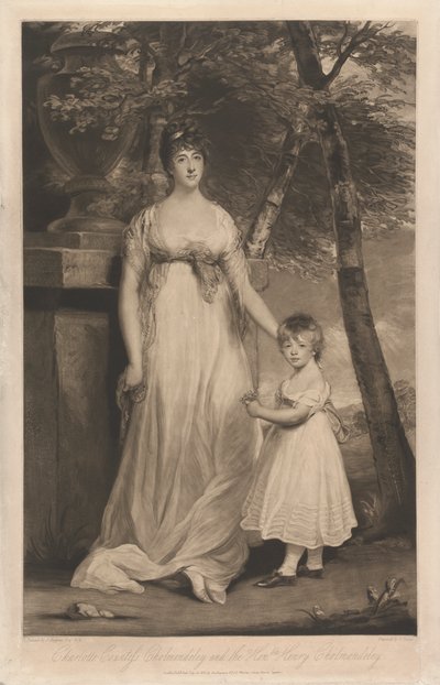 Charlotte Condesa Cholmondeley y su hijo el Honorable Henry Cholmondeley de Charles Turner
