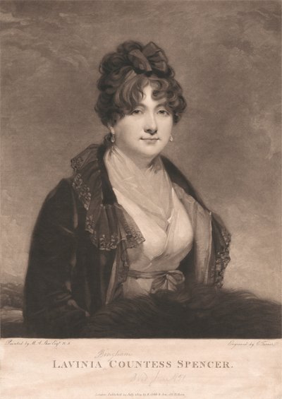 Lavinia Bingham, condesa de Spencer de Charles Turner