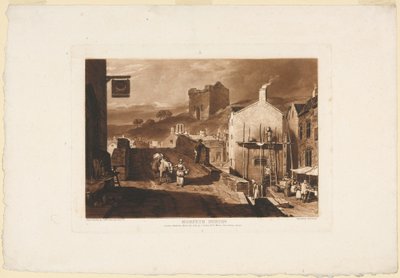Morpeth, Northumberland, del Liber Studiorum, 1809 de Charles Turner