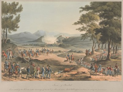 N.º 4.  Pueblo de Poinbal. Evacuado por los franceses la mañana del 11 de marzo de 1811 de Charles Turner
