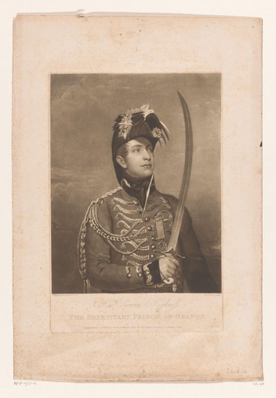 Portret van Willem II, koning der Nederlanden Su Alteza Serenísima el Príncipe Heredero de Orange (título sobre el objeto) de Charles Turner