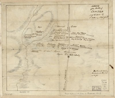 Batalla de Camden, Agot. 16 de Charles Vallancey