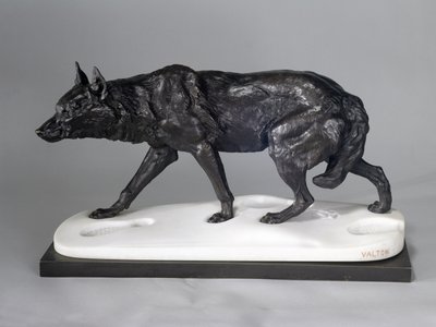 Rastreo de lobos en la nieve de Charles Valton