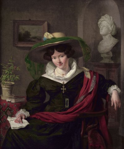 Retrato de Carolina Frederica Kerst, esposa de Louis Royer de Charles van Beveren