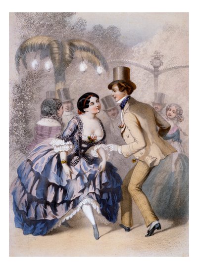 “Los bailes de París - Mabille” - grabado por Charles Vernier (1831-1887) de Charles Vernier