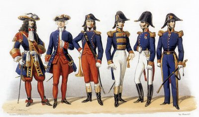 Uniformes del ejército francés: Oficiales de marina de Charles Vernier