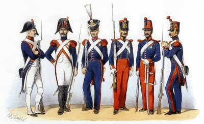 Uniformes del ejército francés: veteranos de Charles Vernier