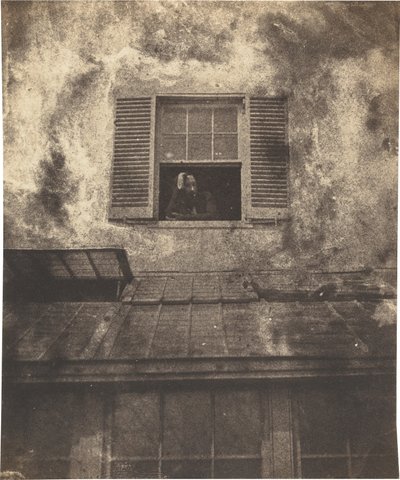 Auguste Vacquerie en una ventana, Marine Terrace de Charles Victor Hugo with Auguste Vacquerie