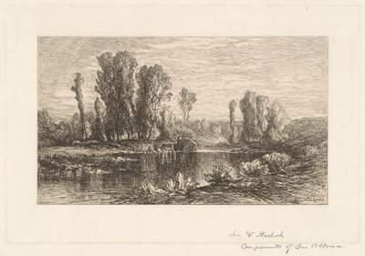 Paisaje con carro de heno de Charles Volkmar