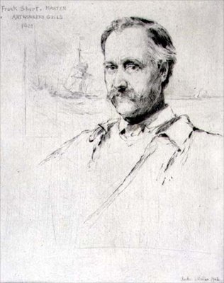 Sir Frank Short (1857-1945) pintor y grabador, Maestro del Gremio de Trabajadores del Arte en 1901 de Charles Watson