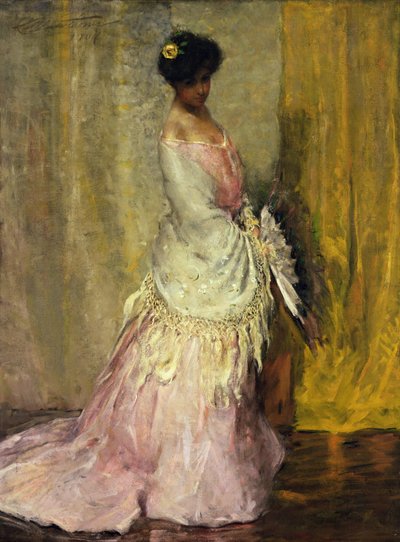 Chica con bufanda amarilla de Charles Webster Hawthorne