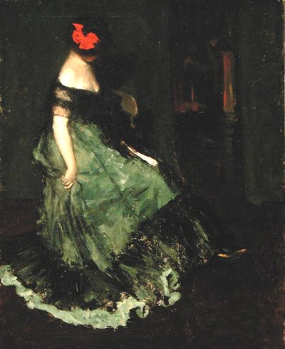 El lazo rojo, c.1902 de Charles Webster Hawthorne