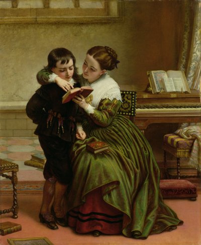 George Herbert y su Madre de Charles West Cope