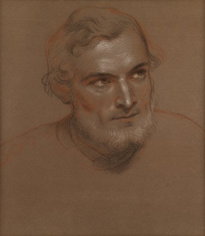 Cabeza de hombre (tizas) de Charles West Cope